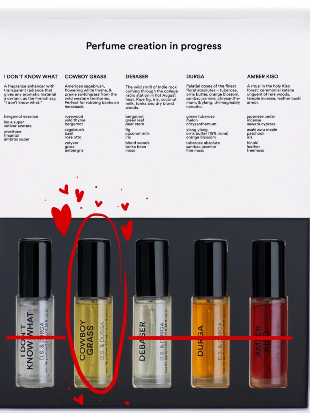 D.S. & Durga 7.5 ml Atomizer from DSD "Singles" set - COWBOY GRASS ONLY (w/ box)